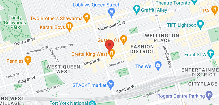 map of 650 King St W